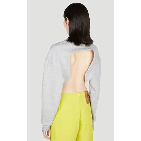 Stella Mcarthy Cropped Sweatshirt Grey Pullover Womens Size Small - Picture 1 of 9
